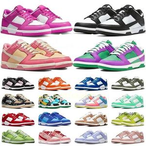 2024 Ters Joker Düşük Koşan Erkekler Kadın Ayakkabı Çilek Peach Panda Beyaz Siyah Gri Sis UNC Kıyı Orta Köri Aktif Fuşya Üçlü Pembe Gai Erkek Trainer Sneakers