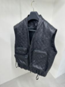 Gilet in vera pelle di vacchetta goffrata importata molto popolare - Taglia europea S-XXXL