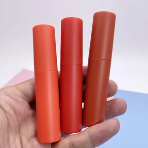 Bottiglie di stoccaggio 10/25 pezzi rosso smerigliato 3 ml tubi vuoti per lucidalabbra bacchetta tubo cosmetico per lucidalabbra con tappi ombretto liquido per trucco piccolo