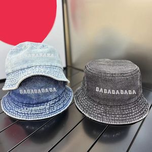 クラシックカウボーイフィッシャーマンハットヴィンテージソリッドレター刺繍ロゴフラットトップトップ大きなブリムバケツハットファッションアウトドアボブハット