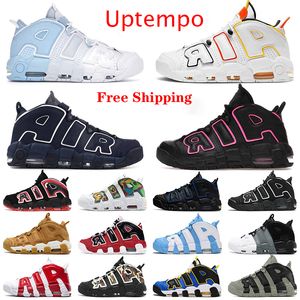 Spedizione gratuita Scarpe Uptempos 96 Scarpe da ginnastica Scarpe da basket Uomo Donna Barley Sneakers Nero Royal Action Grape Light Aqua 96s Valerian Battle Blue Orange Wheat White