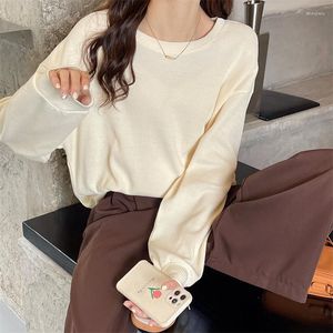 Moletom Feminino Moda Casual Vintage Oversize Feminino Sexy Tops Feminino Feminino Senhoras Nice Estético Cool Student Girls Sweatshirt Vy58235