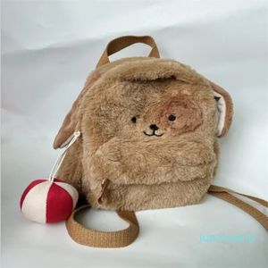 Rucksack brauner Plüsch süßer Hund kleiner Ballon hängende Dekoration Schulter für Jungen und Mädchen Kawaii Taschen