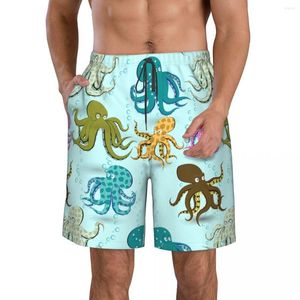 Men's Shorts Men Sports Athletic Running Sport Fitness Beach Basketball Jogging Man Loose Short Pants Oceanic Cartoon Octopuses