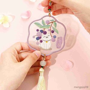 Chinese Style Products Handmade Embroidered Amulet DIY Needlework Easy Embroidery Sewing Cloth Material Car Pendant R230803