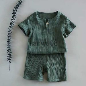 Conjuntos de roupas, roupas infantis, meninos, meninas, bebê, manga curta, ternos de verão, algodão, novas blusas infantis, camisetas de verão x0803