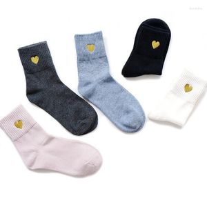 Kadın SOCKS Sonbahar Katı Güzel Desenli Yumuşak Pamuklu Gündelik Sevimli Aşk Tatil Hediyesi Kadın Teri Emilim Nefes Alabilir