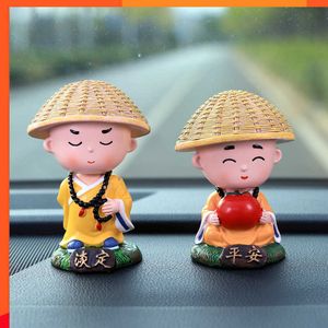 New New Product Shakes Head Calm Monk Car Decoration Car Cute Cartoon Doll Center Console Decoration Car Supplies