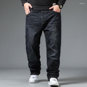 Jeans da uomo Pantaloni larghi in denim elasticizzato Plus Size per Fatty Brand Straight Casual Big