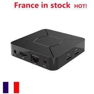 Nave dalla francia Q5 Smart Android 10 TV Box Android 4K Dual WiFi Lettore multimediale Allwinner H313 TVBOX 2 GB 8 GB HDR10 2.4G 5G