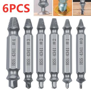 Storage Bags 6pcs/set Double Ended Damaged Screw Extractor Drill Bit Broken Speed Out Bolt Stud Remover Tool Demolition Tools