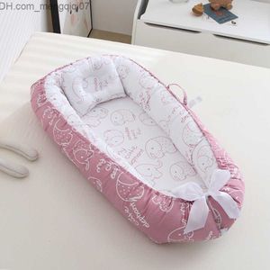 Bassets Cradles Çıkarılabilir Seyahat Bebek Yuvası Koruyucu Dairesel Salon Yatağı Tampon Yenidoğan Taşınabilir Bebek Beşiği Yumuşak Bebek Bassnet Z230805