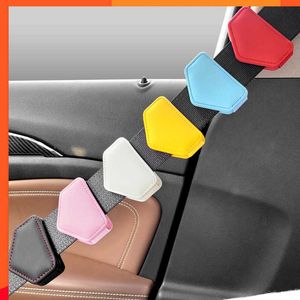 Magnetic Seat Belt Clip, PU Seat Belt Fixed Limit with Card Clip for Car Interior Accessories