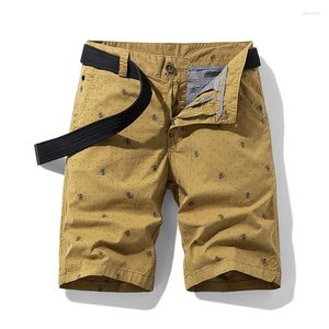 Mäns shorts upptäckt brodermönster snabbtorkande löst passande färgade byxor avslappnad daglig knälängd kinesisk storlek 28-38