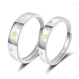 Cluster Rings C6UD Couple For Women Men Adjustable Matching Promise Engagement Wedding Ring Set Friendship Gift Jewelry