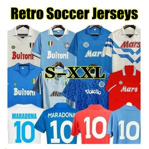 Üst Napoli Retro Futbol Formaları 1986 87 88 89 90 91 93 Maradona Napoli Futbol Gömlekleri Italia Vintage Classic Napolitan Di Canio Maillot De Foot DGFG