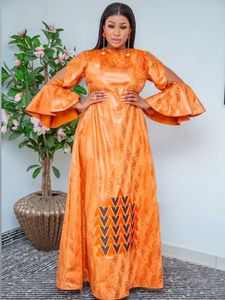 Etniska kläder Original Bazin Riche Long Dresses For African Daily Party Evening Downs Tryckt Toppkvalitet Dashiki Robe Boubou