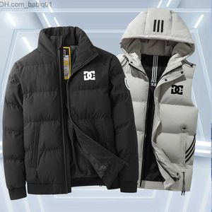 Herrenjacken Männer Winter Brief Drucken Gepolsterter Mantel Warm Verdicken Baumwolle Jacken Ärmellose Weste Männliche Basketball Windschutz Unten Marke Weste T230804