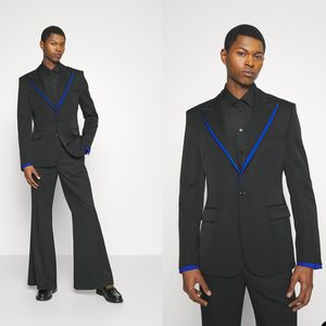 Erkekler düğün takım elbise balo 2 adet ceket+pantolon set ince fit damat giymek zirve yaka erkekler için smokin erkekler için smokin