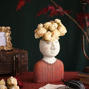 Vases Artificial Dried Flower Rose Vintage Bouquet Fake And Arrangement Desktop Floral Ornament Furnishing