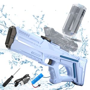 Zabawki Gun Summer Double Water Zaopatrzenie Elektryczne Automatyczne absorpcja Wysokie ciśnienie ciągłe strzelanie dla dzieci zabawki 230803