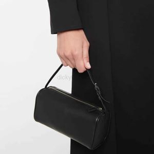 The Row Simple Pencil Bag Handbag 90s Bag Cowhide Penholder Bag Mini Handbag Underarm Women's Bag The Row Bag