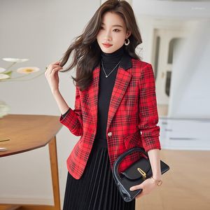 Women's Suits High Quality Fabric Blazer Jackets Coat Autumn Winter Formal Uniform Styles Professional Business Work Wear Outwear Tops