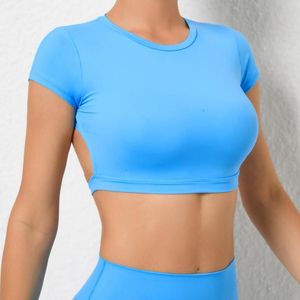 Camisas ativas Esportes Top Mulher Ginásio Sem Preenchimento Camiseta Esportiva Para Fitness Sem Encosto Roupas Esportivas Roupas Femininas Lycra Rashguard