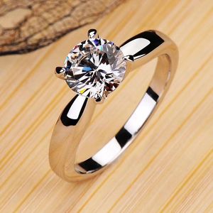 Alianças de Casamento D VVS1 1ct Belo anel de rosca Prata Esterlina 925 Anel de diamante. Promoção especial 230803
