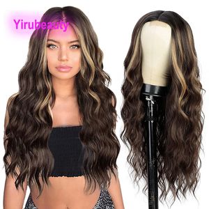 Sentetik WIG 26inch Kıvırcık Saç Ürünleri Mekanizması Peruk Parça Dantel 350# Renk 1B 2396-R4/16/60