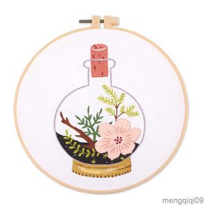 中国スタイルの製品ボトルフラワーズ刺繍の花の花の針針針