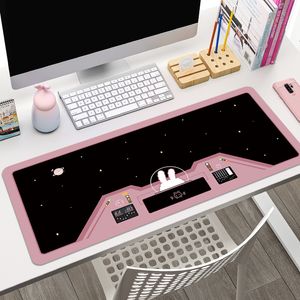 Andra kontorsskolan levererar söta utrymme astronauter kanin mus pad dator tangentbord nonslip gummibas skrivbord matta för kvinnor 230804