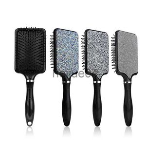 Haarbürsten Detangler Haarbürste, weiche, flexible Borsten, dickes Haar, Entwirrungsbürste mit Kristalldiamant, für alle Haartypen, für Damen und Herren x0804