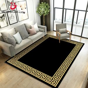 Ковры пузырьковые поцелуй ковр северный стиль для гостиной черный желтый геометрический коврик для коврика для спальни коврик для ковров. 230803