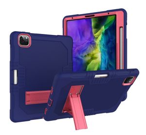 Skyddande surfplattor för iPad 10.9 10: e gen Pro 12.9 11 Air 5 4 10.2 7: e 8: e 9: e generationen 9.7 mini 6 3 Amazon Fire HD 8 Plus Tough Hybrid Kickstand Shockproof Cover Clue