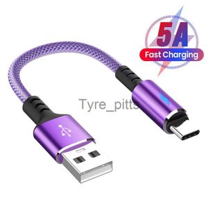 Şarj Cihazları/Kablolar 25cm Ultra Kısa USB Tip C Kablosu Huawei Xiaom Samsung USB A'dan Type-C Micro USB Veri Kablosu Kablosu X0804