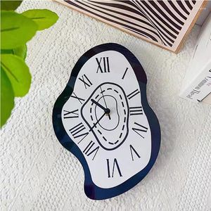 Wall Clocks Retro Mute 3D Clock Modern Design Living Room Shop Studio Home Decor Bedroom Digital Art Decoration