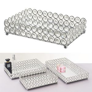 Crystal Makeup Organizer lustrzany kryształowy próżność dekoracyjna dla perfum biżuterii makijaż makijażu łazienki Y11132971