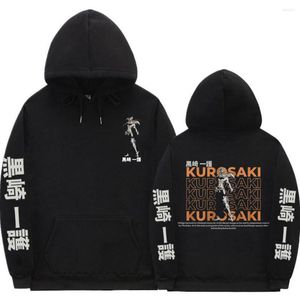 Mäns hoodies anime män kvinnor mode man cool manga hajuku sweatshirt blekmedel Kurosaki ichigo Hollowification grafisk tryckt hoodie