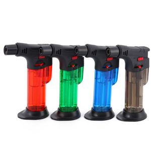 Isqueiros à prova de vento maçarico jato isqueiro pistola de spray de cozinha gás butano para tubo de charuto churrasco ao ar livre gadgets drop delivery casa jardim dhzec