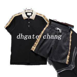 Tshirt Polo Mens TrackSuits Summer Casual Fashion Designer Tracksr Tops Men Pants Jogging T-Shirt T-shirt Dodaj spodnie dwuczęściowy garnitur 878691349