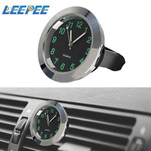 Decorazioni per interni LEEPEE Car Clock Air Vent Clip Watch Mini ornamenti per la decorazione della casa automatica Car-Styling Meccanica al quarzo267h