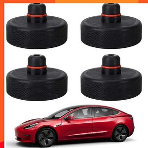 Ny Tesla Modely Car Lift Jack Stand gummi kuddar svart gummi slitsad golv jack pad ramadapter universal