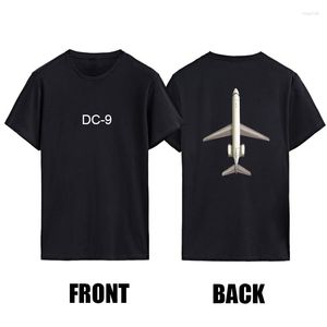Mäns T-skjortor DC-9 smalkropp Jet Airliner 1965-1982 Bomull T-shirts Leisure Bekväma män kläder grafiska tshirts street mode mode