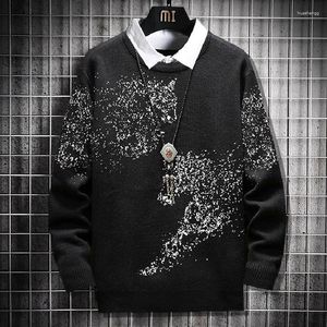 Maglioni da uomo 6XL Maglione di cotone da uomo Pullover manica lunga Outwear Uomo scollo a V Marchio di moda maschile Vestibilità ampia Maglia stile coreano