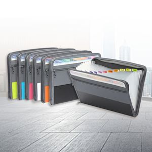 Filing Supplies Expanding File Organizer 13 Pocket Accordion Folder Document Zip With Zipper Clre 230804