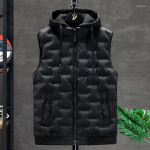 Coletes masculinos 2023 marca coreana venda masculina colete de inverno para baixo masculino colete casual sem mangas jaquetas masculinas com capuz