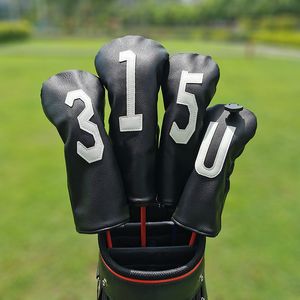 Andra golfprodukter Takstorleken för stort antal Golf Club #1 #3 #5 Wood Headcovers Driver Fairway Woods Cover PU Leather Head Covers 230803