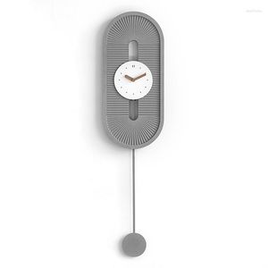 Relógios de parede Nordic Luxury Clock Modern Design Pendulum Silent Watch Creative Living Room Decoration Gift SYGM