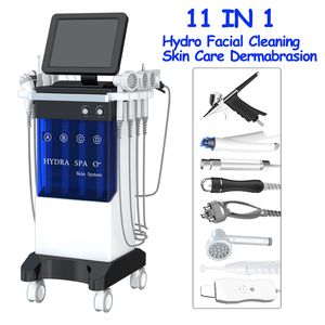 Diamond Hydra Dermabrasion High Frequency Sound Wave Beauty Care Hydro Facial Spray Gun Deep Fuktande 11 I 1 Equipment Spa Use